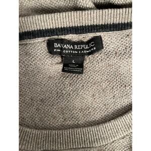 Banana Republic Pima Cotton Cashmere Sweater Taupe Beige Size Medium